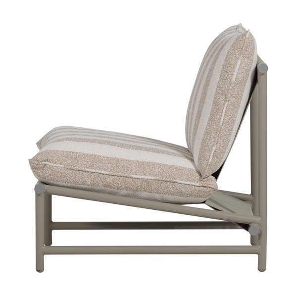 Fotoliu de grădină bej din metal/capitonat Elvo – WOOOD-image-3