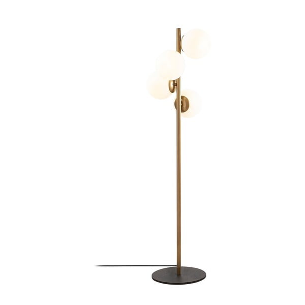 Lampadar negru/auriu cu abajur din sticlă (înălțime 130 cm) Faze – Opviq lights-image-2