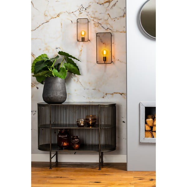 Comodă neagră din metal 100x80 cm Yinthe – Light & Living-image-2