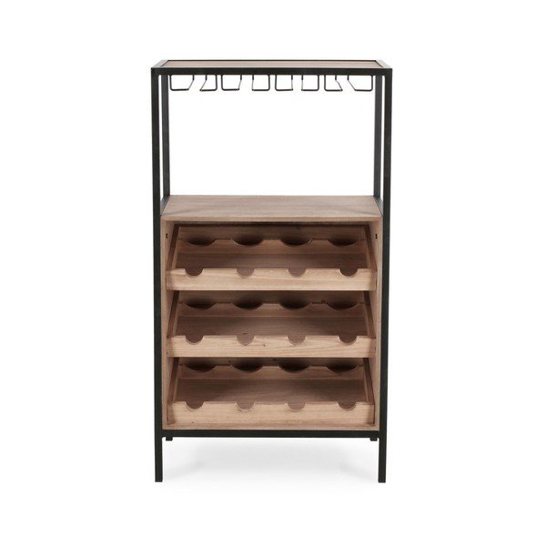 Dulap vinotecă în culoare naturală număr de sticle 12, 51x91x30 cm Isaac – Yes Everyday