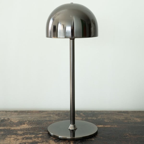 Veioză gri închis LED cu control prin telecomandă cu abajur din metal (înălțime 30 cm) Tim – Sirius-image-1