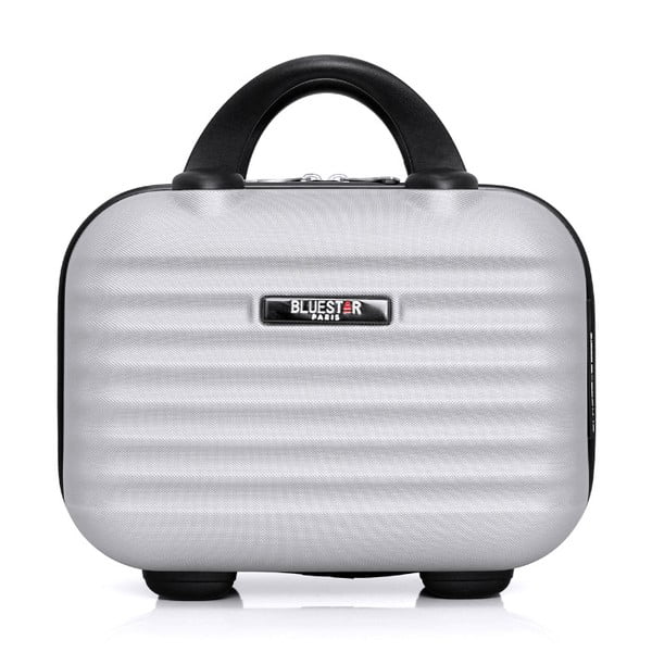 Set troler și geantă cosmetice de voiaj Bluestar Marro, gri-image-4