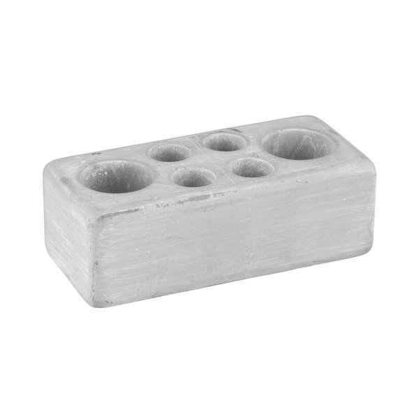 Suport gri din ceramică pentru periuțe de dinți Villena - Wenko-image-1
