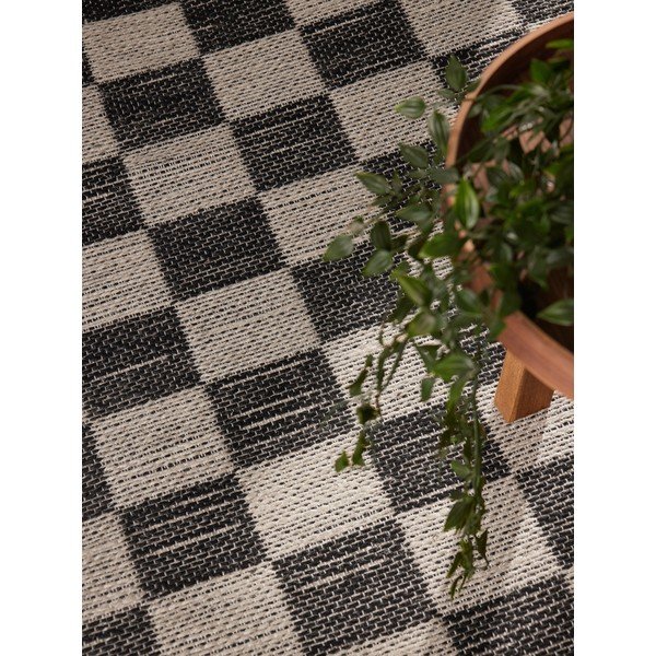 Covor negru/crem țesut manual din amestec de iută 200x300 cm Rex – Hanse Home-image-3