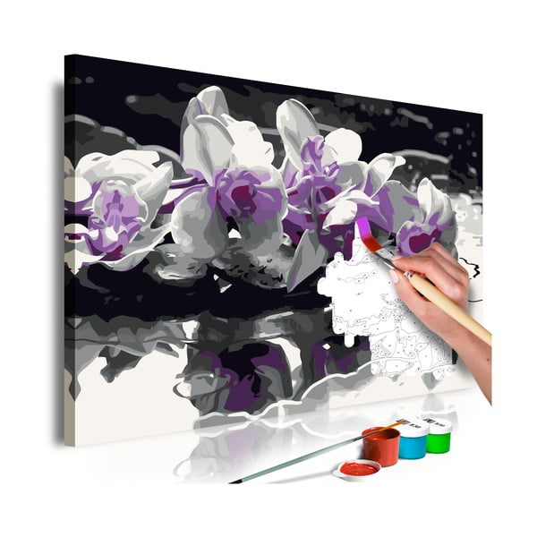 Set de pânze, vopseluri şi perii DIY Artgeist Orchid Reflection, 60 x 40 cm