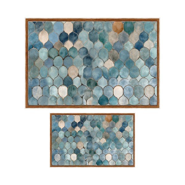 Covorașe de baie albastre 2 buc. 60x100 cm – Foutastic