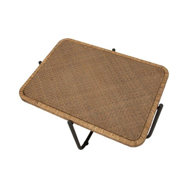 Măsuță de cafea neagră/în culoare naturală din ratan 55x75 cm Cebu – Mauro Ferretti-image-4