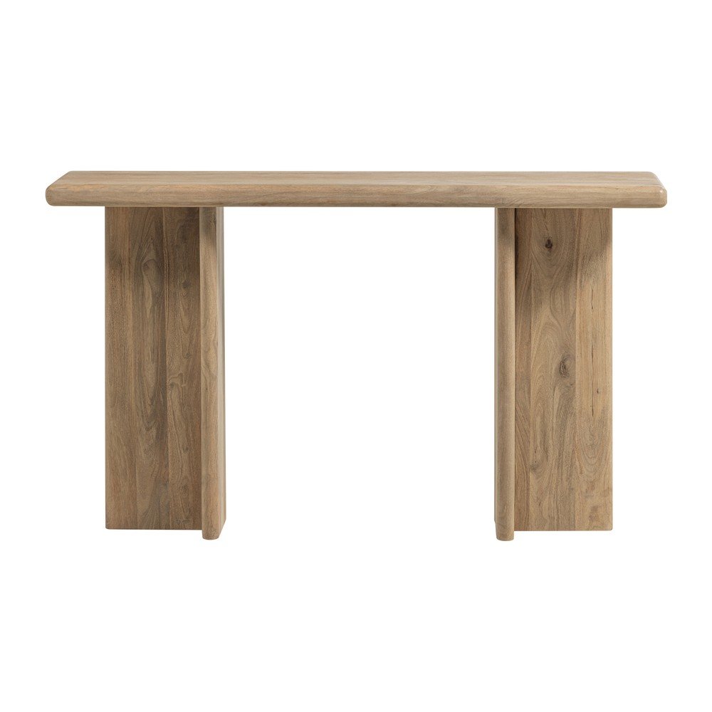 Masă consolă în culoare naturală deschisă din lemn de mango 40x80 cm Ato – WOOOD