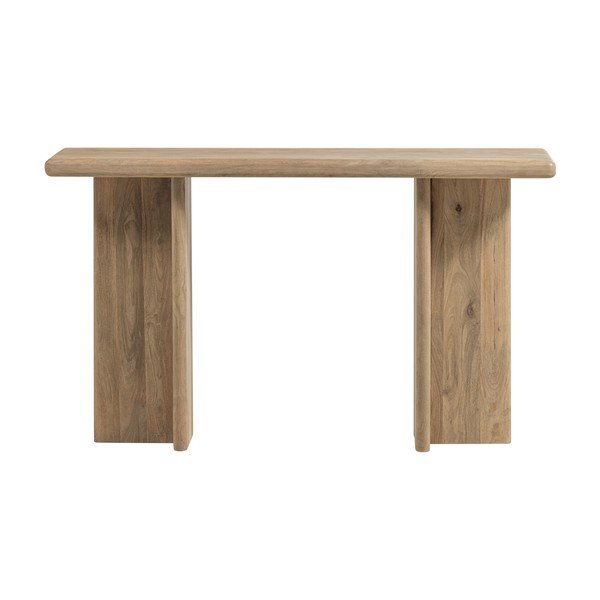 Masă consolă în culoare naturală deschisă din lemn de mango 40x80 cm Ato – WOOOD