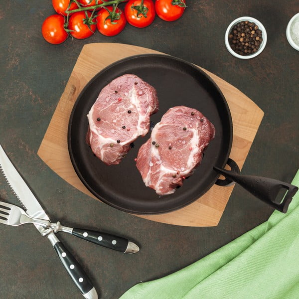 Tigaie tip grill cu mâner reglabil din fontă ø 22 cm LITINA – Orion-image-1