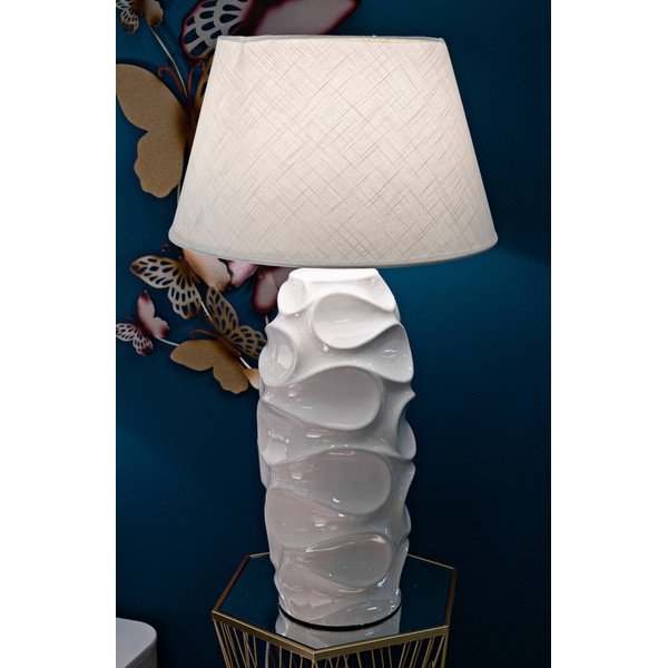 Lampadar alb cu abajur textil (înălțime 83 cm) Warsaw – Mauro Ferretti-image-1