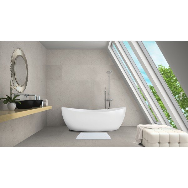 Covoraș de baie alb din material textil 40x60 cm Zen – Allstar-image-1