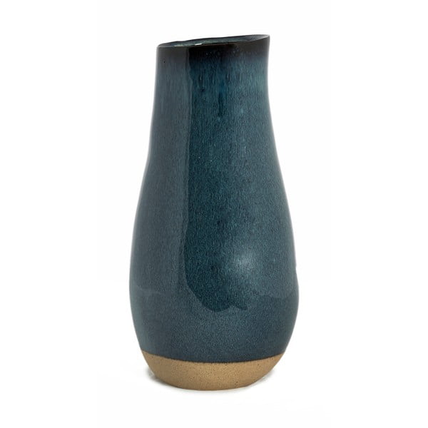 Vază din ceramică Simla Soft, înălțime  34,5 cm, gri - albastru