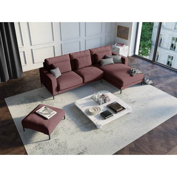 Colțar cu șezlong pe partea dreaptă Interieurs 86 Seine, roz-image-1