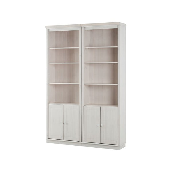 Bibliotecă albă din lemn de pin 148x223 cm Anita – Støraa-image-2