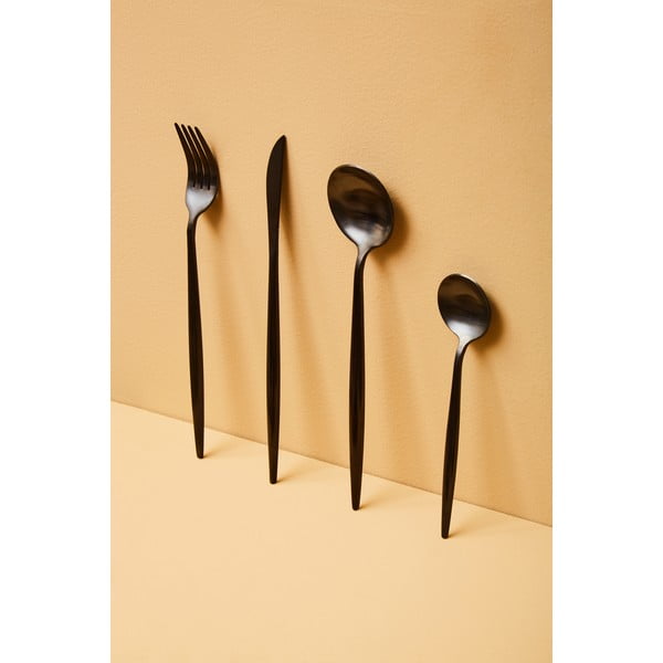 Tacâmuri negru din oțel inoxidabil 16 buc. Modern retro – Premier Housewares-image-2
