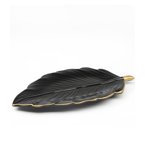 Tavă decorativă din ceramică Leaf – Mioli Decor