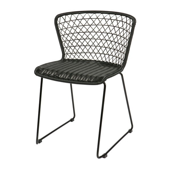 Set 2 scaune cu structură metalică BePureHome Quadro, negru