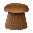 Puf galben ocru cu tapițerie din catifea Hampton – House Nordic