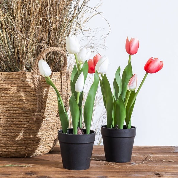 Plantă artificială (înălțime 31 cm) Tulips – Ixia-image-1