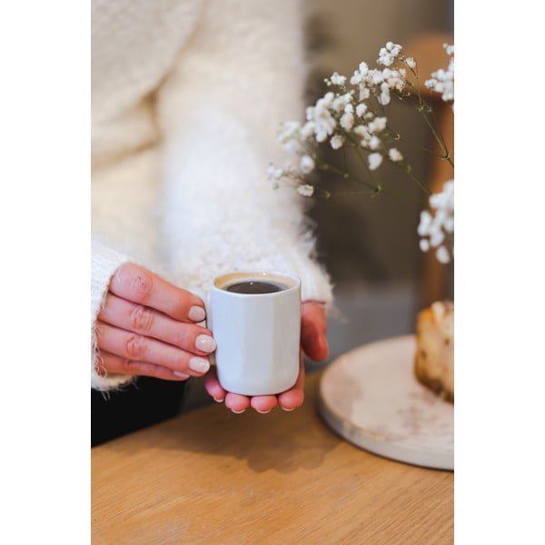 Căni albe 2 buc. pentru espresso din gresie 80 ml Fuori – Vialli Design-image-3