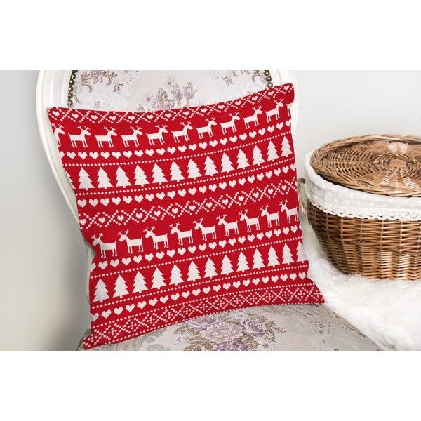 Față de pernă 43x43 cm  cu model de Crăciun Merry Christmas – Mila Home-image-1