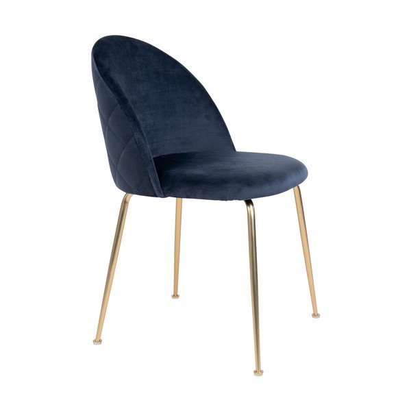 Scaune de dining din catifea albastru-auriu 2 buc. Geneve – House Nordic-image-3