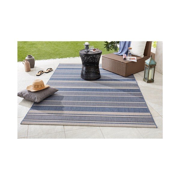 Covor de exterior NORTHRUGS Strap, 160 x 230 cm, albastru-image-2