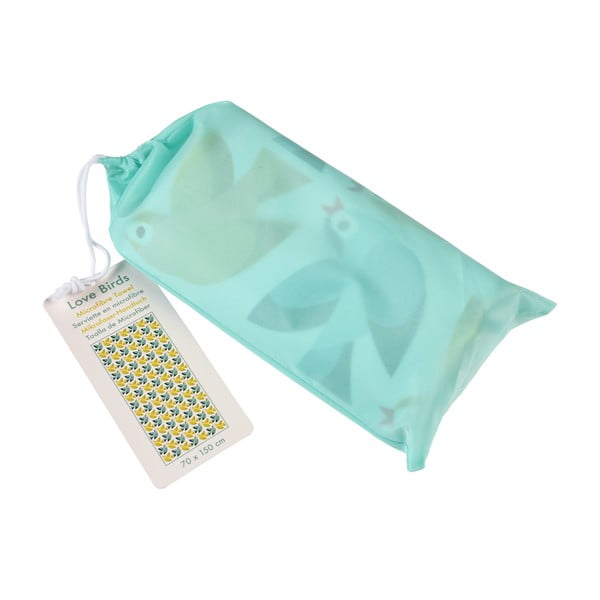 Prosop din microfibră Rex London Love Birds, 70 x 150 cm0 cm, albastru-galben-image-2