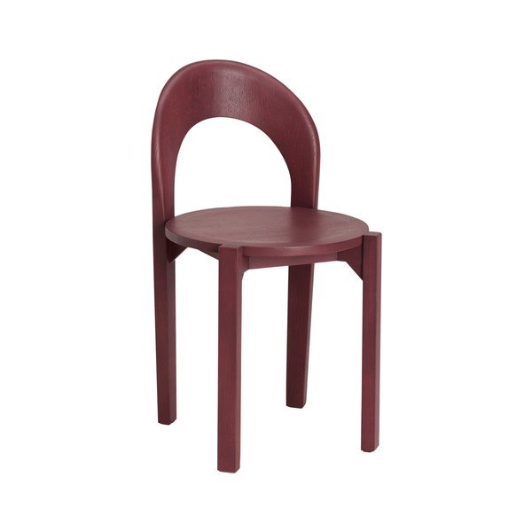Scaune de dining burgundy 2 buc. din lemn de stejar Vectrina – Ellos Home