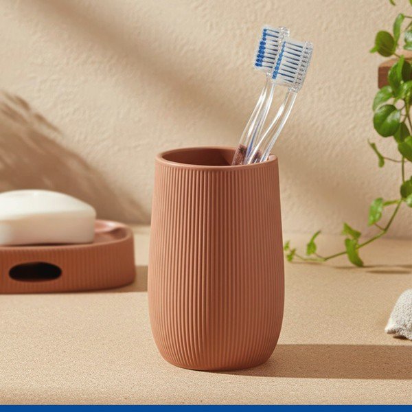 Suport pentru periuța de dinți maro din ceramică Fablo – Wenko-image-1