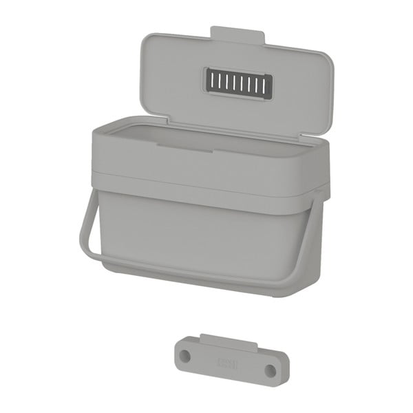 Recipient pentru deșeuri compostabile gri 4 l Duo – Joseph Joseph