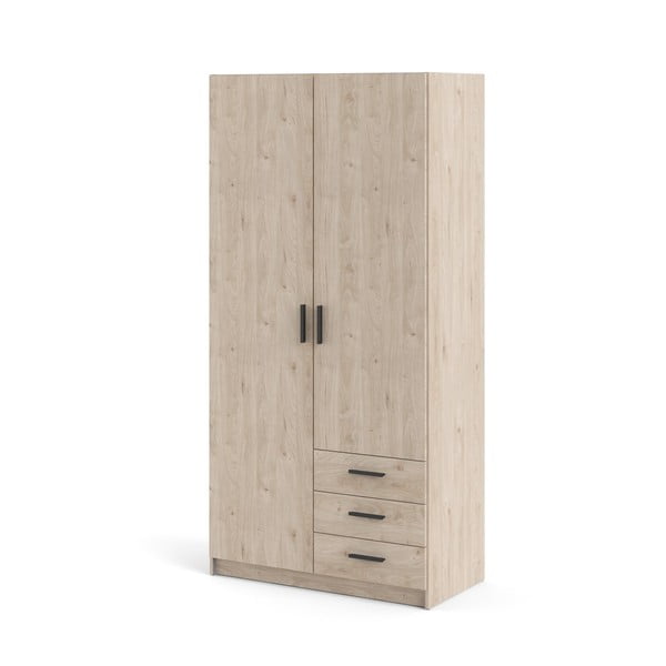 Șifonier în culoare naturală cu aspect de lemn de stejar 99x200 cm Sprint – Tvilum-image-4