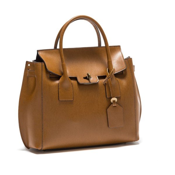 Geantă din piele Isabella Rhea no.479, maro cognac-image-2