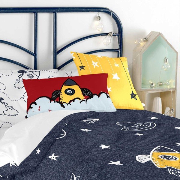 Set husă pilotă și pernă cu model Baleno Starspace, 140 x 200 cm-image-1
