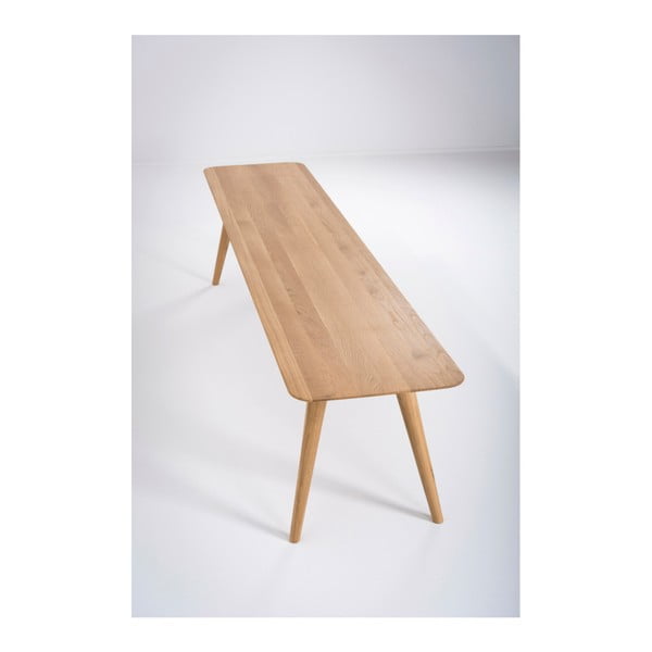 Băncuţă din lemn masiv de stejar Gazzda Stafa, 140 cm L-image-4