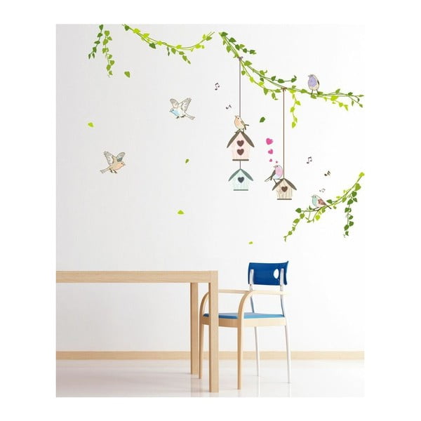 Set autocolante Ambiance Birds cages in the Forest-image-3