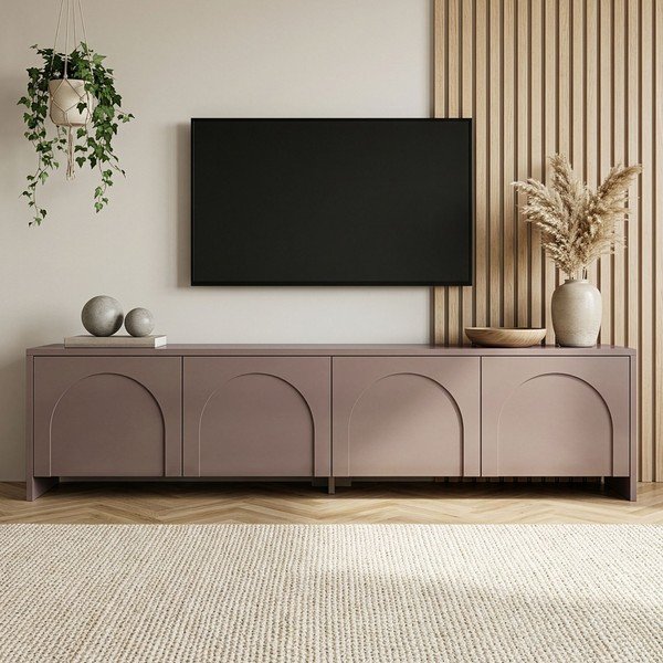 Comodă TV taupe 180x45x32 cm Aurelia – Kalune Design-image-2