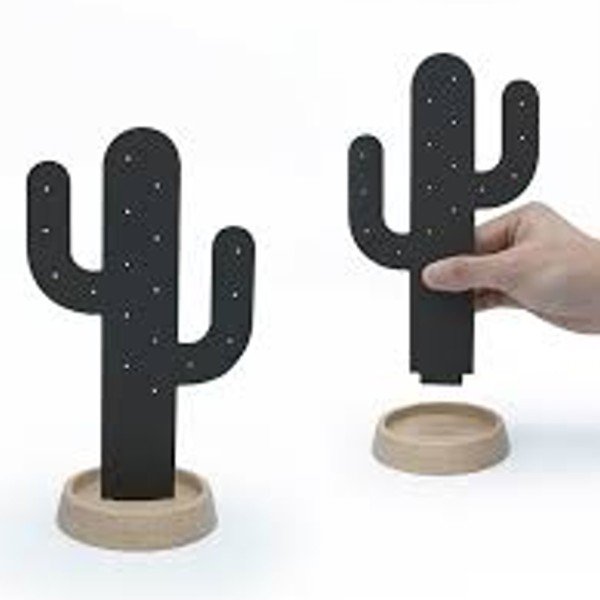 Suport pentru bijuterii Qualy&CO Cactus, negru-image-2