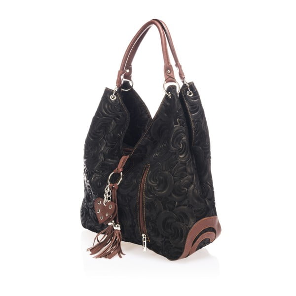 Geantă din piele Giorgio Costa Terst, negru-image-2