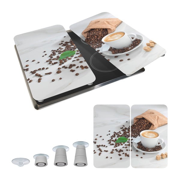Protecții de aragaz 2 buc. din sticlă temperată 52x30 cm Café Aromatica – Maximex-image-2