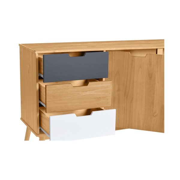 Comodă Marckeric din lemn masiv de pin Cusco-image-3