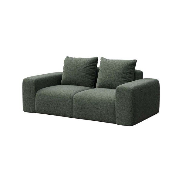 Canapea verde cu tapițerie din țesătură bouclé 212 cm Monce – Rodier-image-2