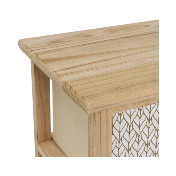 Comodă în culoare naturală înaltă din lemn masiv de paulownia 34x78 cm – Casa Selección-image-2