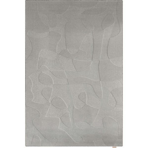 Covor gri din lână 200x300 cm Morphic Botanica – Agnella