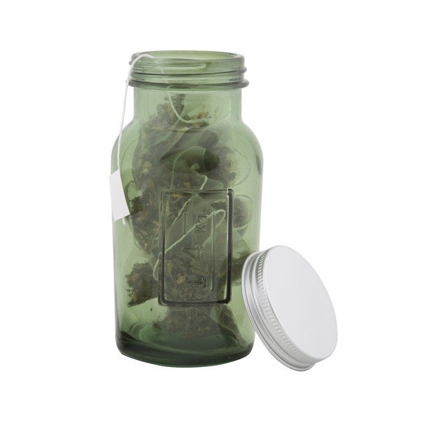Borcan din sticlă reciclată Mauro Ferretti Coperchio, ⌀ 6,5 cm, verde-image-2