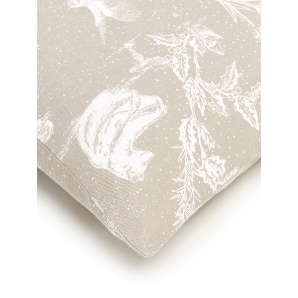 Lenjerie de pat din flanel Westwing Collection Animal Toile, 135 x 200 cm, bej-image-4