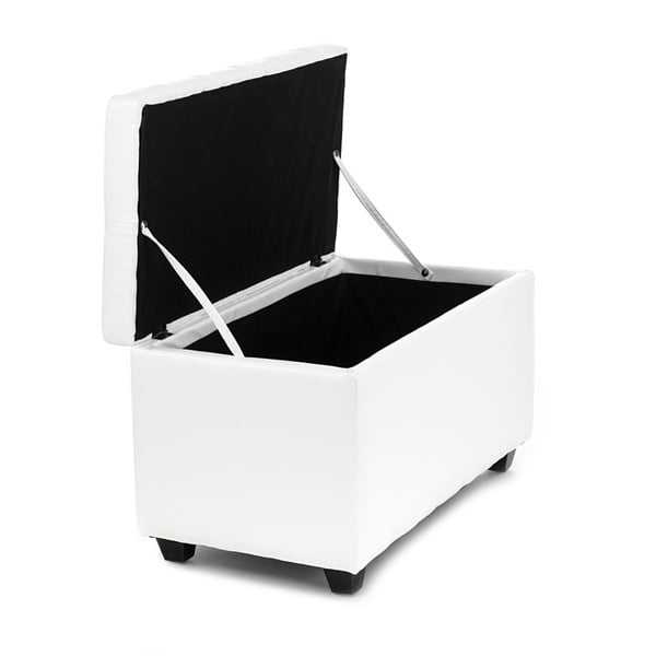 Bancă cu spațiu depozitare Tomasucci Nice, alb-image-1