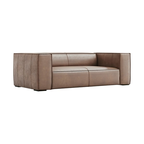 Canapea maro deschis cu tapițerie din piele 212 cm Madame – Windsor & Co Sofas-image-2