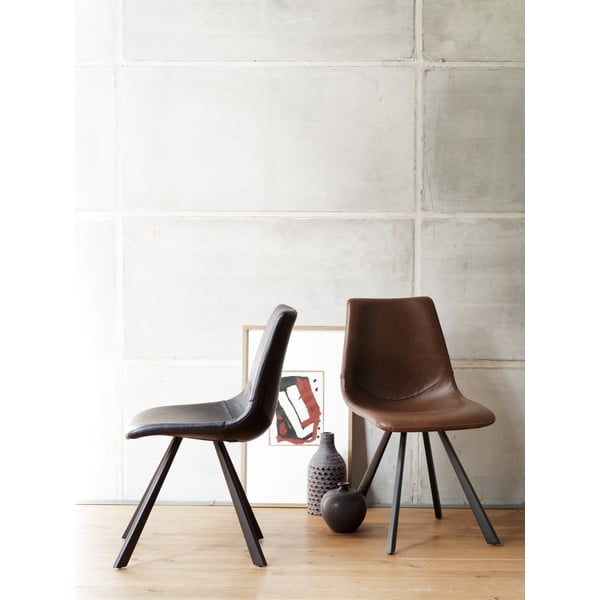 Scaun de dining cu picioare negre Rowico Alpha, negru-image-1